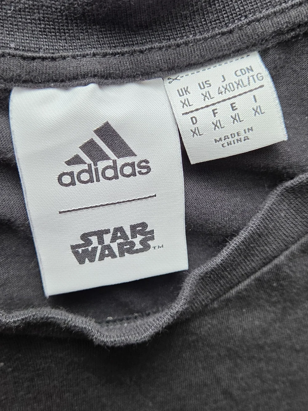 Adidas Star Wars Grogu Baby Yoda Graphic T-Shirt Men's XL Black Cotton Tee